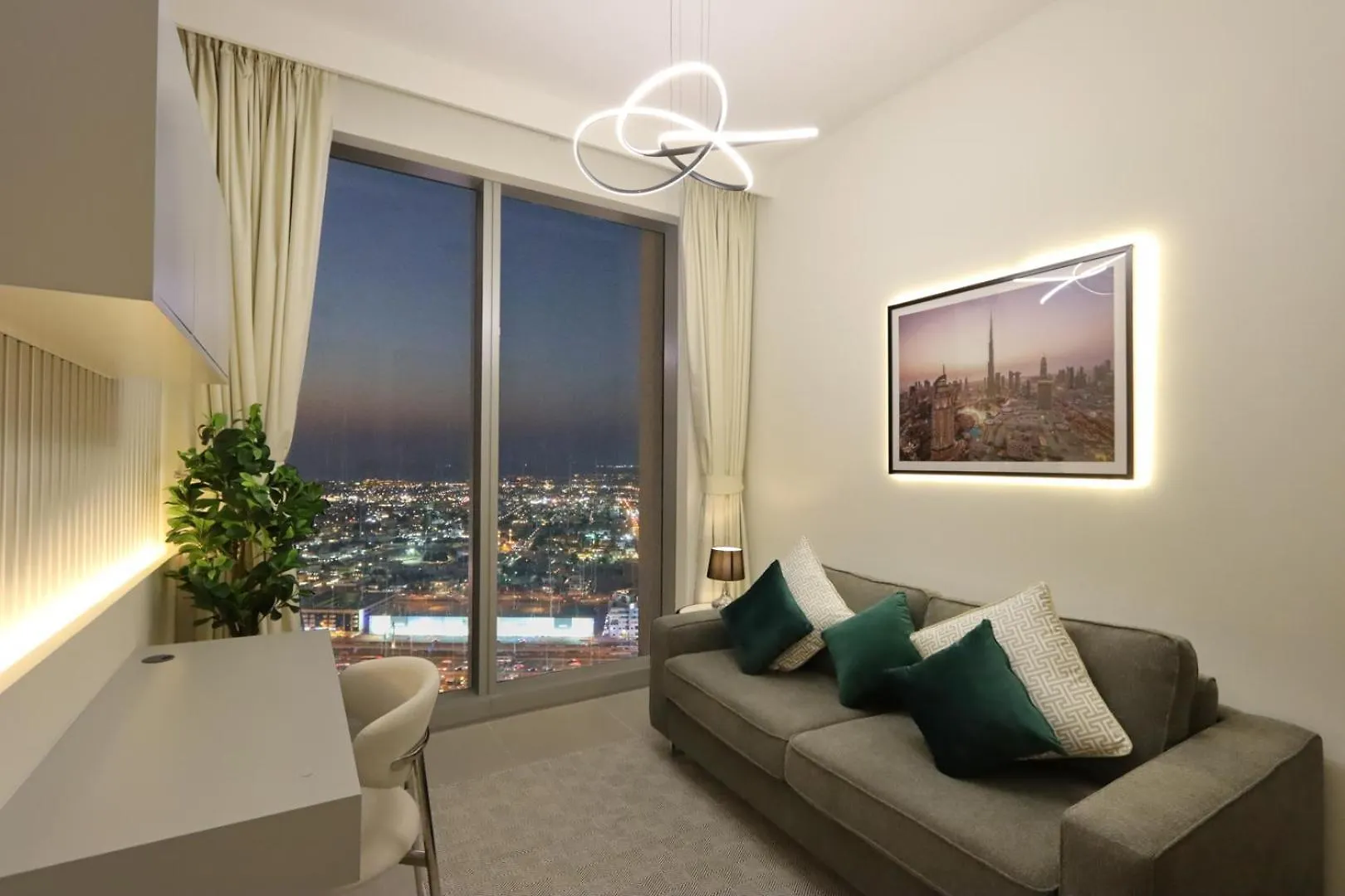 Apartment Livbnb-2B With Convertible Office,5Min To Burj Khalifa Dubai
