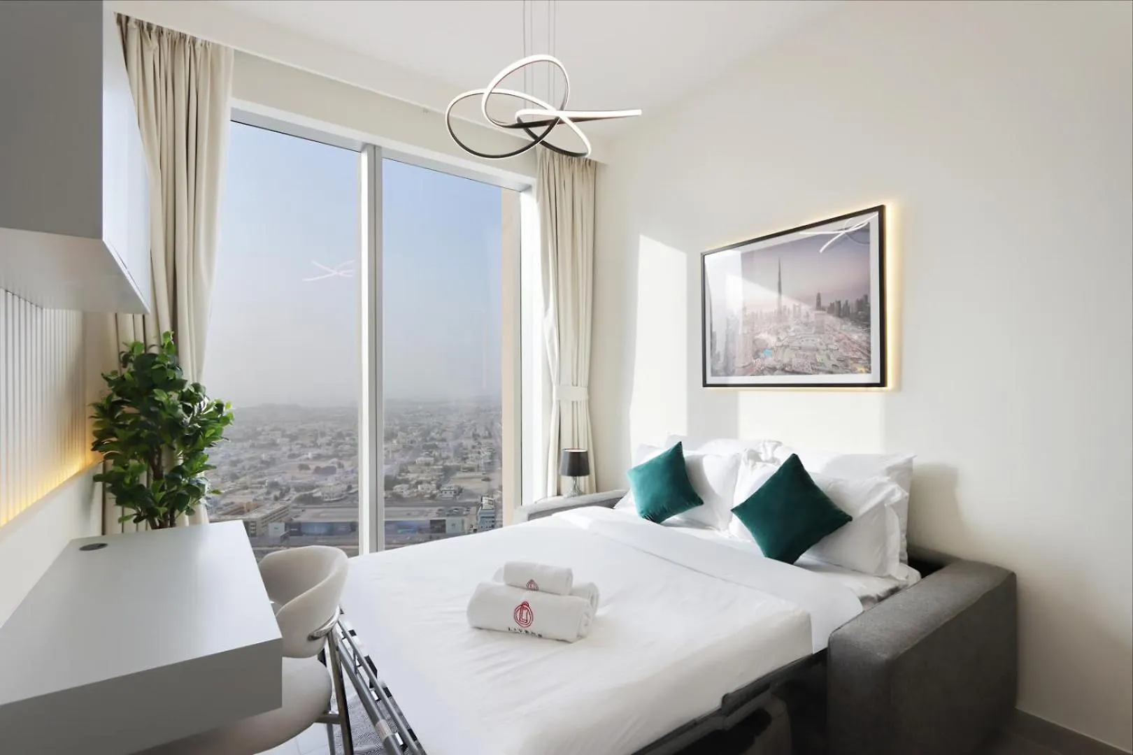 Apartment Livbnb-2B With Convertible Office,5Min To Burj Khalifa Dubai